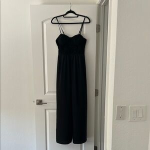 Elegant Black Strapless Jumpsuit